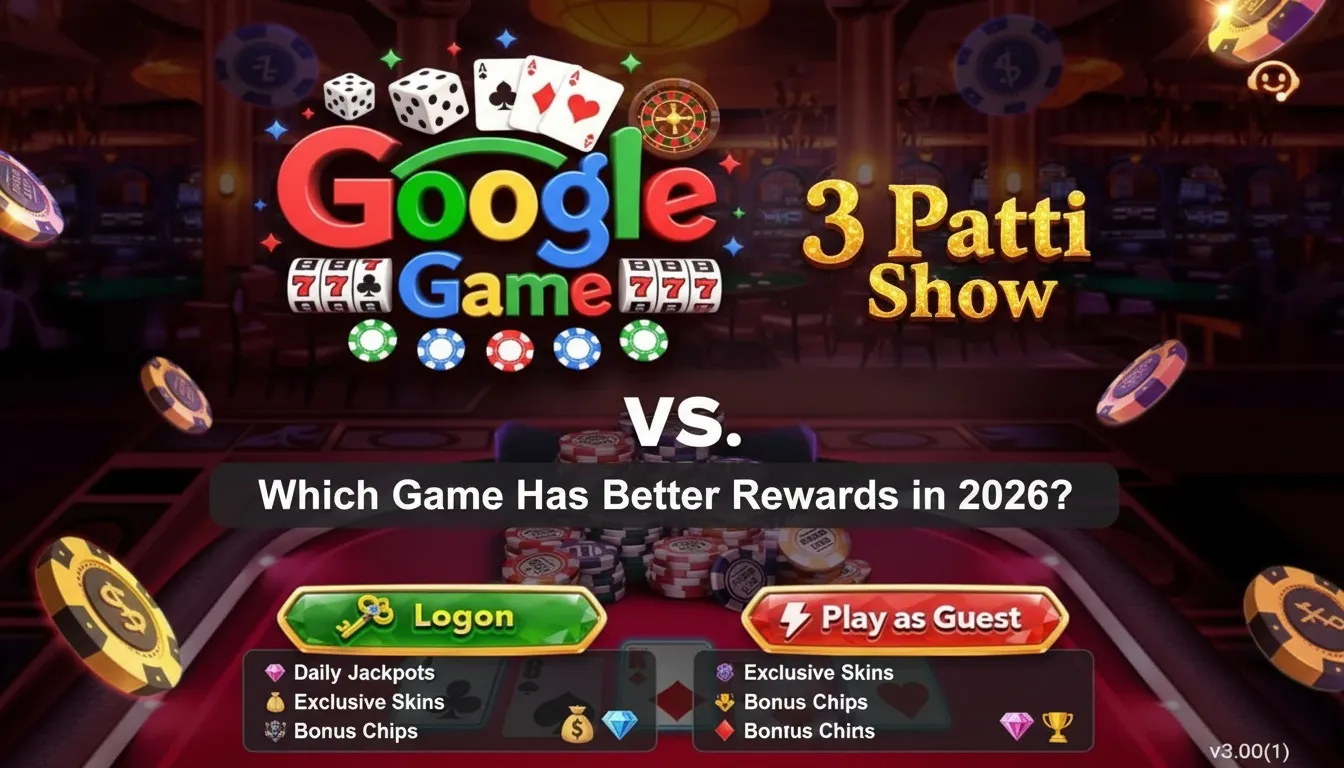 Google Game vs. 3 Patti Show Reward Comparison 2026